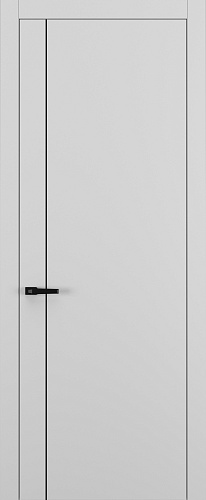 Дверь Z K14 полипропилен серый, молдинг черный, глухая