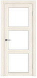 Дверь Эко 530.222 ясень светлый, lacobel белый