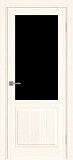 Дверь Эко 602.21 ОФ3 ясень светлый, lacobel черный