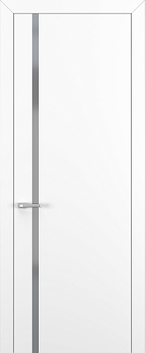 Дверь Z K1 полипропилен белый, matelac silver grey, глухая