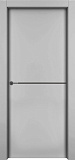 Дверь 1001-М1 эмаль серая, молдинг черный, глухая
