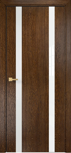 Дверь Оникс Верона 2 дуб коньячный, триплекс белый