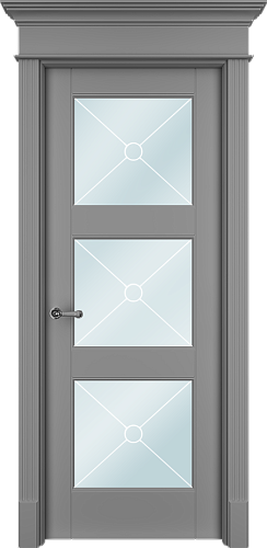 Дверь Тан33ХОс эмаль серая, сатинат