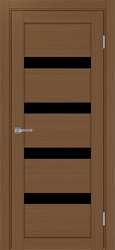 Дверь Эко 505.12 орех, lacobel черный