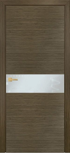 Дверь Оникс Соло олива, глухая, стекло Lacobel белое матовое
