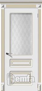 Недавно просмотренные - Дверь Трио эмаль патина золото, стекло белое матовое кристалл