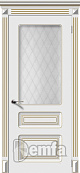 Схожие товары - Дверь Трио эмаль патина золото, стекло белое матовое кристалл