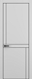 Дверь Z K20 полипропилен серый, ALU кромка черная, молдинг черный, глухая