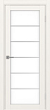 Дверь Эко 501.2 АСС бежевый молдинг SC, lacobel белый