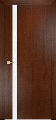 Дверь Оникс Верона 1 красное дерево, триплекс белый
