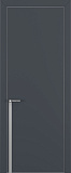 Дверь Z K21 полипропилен  графит премьер, ALU кромка хром, молдинг серебро, глухая