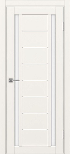 Дверь Эко 558.212 бежевый, lacobel белый