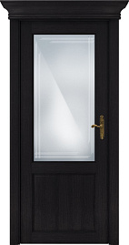 Недавно просмотренные - Дверь Статус CLASSIC 521 дуб черный, стекло сатинато с алмазной гравировкой грань