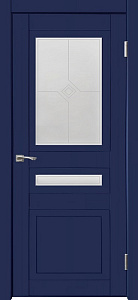 Недавно просмотренные - Дверь ДР экошпон Деканто ПДО 4 бархат blue вставка черная, сатинато белое