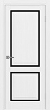 Дверь Эко 602С.2121 ОФ4 белый лед, lacobel черный
