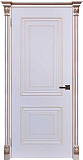 Дверь ДР Финеза Багет-30 эмаль белая, патина капучино, глухая