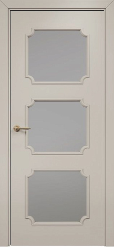 Дверь Оникс Валенсия эмаль латте, сатинат графит