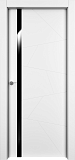 Дверь Берген эмаль белая, триплекс черный, глухая
