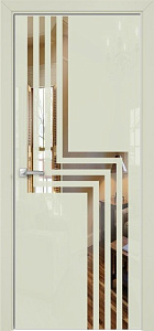 Недавно просмотренные - Дверь Оникс Арт, лакобель слоновая кость RAL 1013, зеркало №1