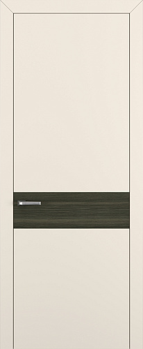 Дверь Z K6 полипропилен крем, вставка toppan дуб тёмный, глухая