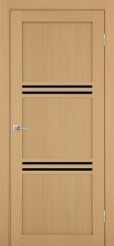 Дверь Эко 553.12 ясень темный, lacobel черный