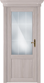 Недавно просмотренные - Дверь Статус CLASSIC 521 ясень, стекло сатинато с алмазной гравировкой английская решетка