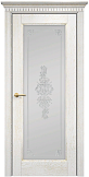 Схожие товары - Дверь Оникс Италия 1 эмаль белая с золотой патиной, сатинат белый контурный витраж №3