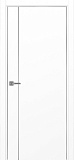 Дверь Эко 204 белый снежный молдинг SC, кромка AL хром SC с 2-х сторон, глухая