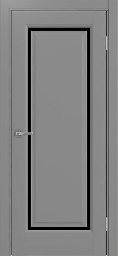 Дверь Эко Neo 601С.21 серый, lacobel черный