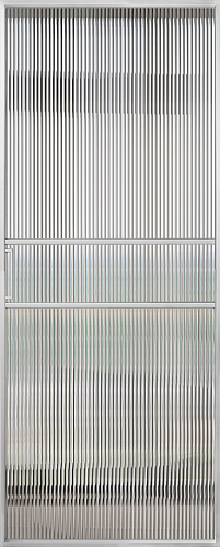 Перегородка Alum №2 хром, стекло прозрачное мору