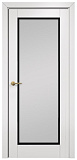 Дверь Оникс Тоскана 1 эмаль белая/чёрная, сатинат белый