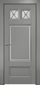 Недавно просмотренные - Дверь Оникс Шанель 2 фрезерованная эмаль RAL 7036, сатинато с решеткой