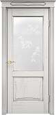 Схожие товары - Дверь ПМЦ массив дуба Д6 белый грунт с патиной серебро микрано, стекло 6-6