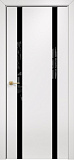 Дверь Оникс Престиж 2 эмаль белая, триплекс черный
