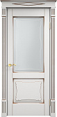Схожие товары - Дверь ПМЦ массив ольхи ОЛ6.2 белый грунт с патиной орех, стекло 6-4