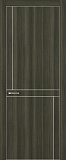 Дверь Z K20 toppan дуб темный, ALU кромка хром, молдинг серебро, глухая