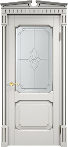 Недавно просмотренные - Дверь ПМЦ массив ольхи ОЛ7.2 белый грунт с патиной серебро, стекло 7-1