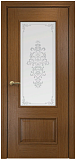 Дверь Оникс Марсель орех, сатинат художественный Вензель