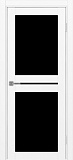 Дверь Эко 520.222 белый снежный, lacobel черный