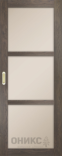 Перегородка Оникс №2 дуб античный, сатинат бронза