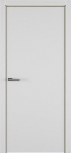 Дверь Z Elen эмаль RAL 7047 кромка AL gold, глухая