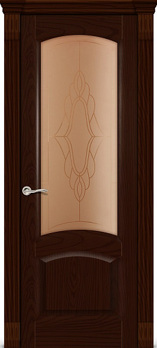 Дверь Ситидорс Александрит ясень шоколад, остекленная