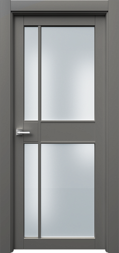 Дверь Ронд2Р4с эмаль серая, сатинат