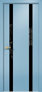 Недавно просмотренные - Дверь Оникс Верона 2 эмаль голубая, триплекс черный