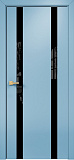 Дверь Оникс Верона 2 эмаль голубая, триплекс черный