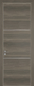 Недавно просмотренные - Дверь Z K11 toppan dark oak ALU, молдинг серебро, глухая