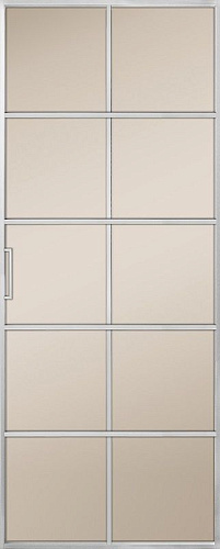 Перегородка Alum №9 хром, сатинат бронза