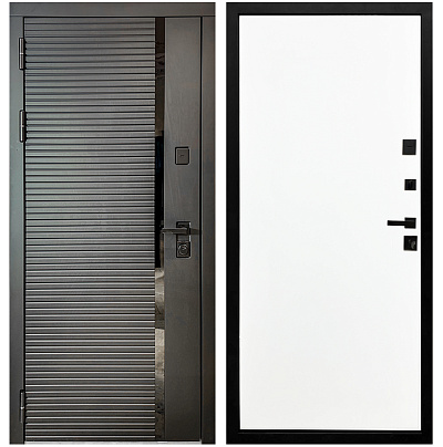 Входная дверь Матадор MXМ-6 антрацит софт/панель Гладкая, белая матовая