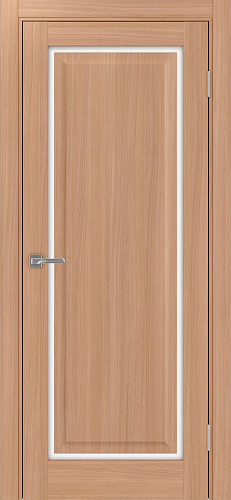 Дверь Эко 601С.21 ОФ4 ясень темный, lacobel белый