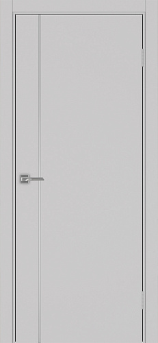 Дверь Эко 204 пепельный молдинг SC, кромка ABS, глухая